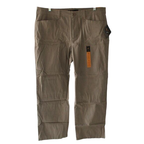 Gloria Vanderbilt Women's Brown Mid Rise Straight Leg  Pants NWY Size16 Short - Picture 1 of 11